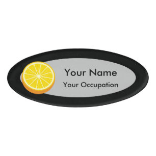 Badge D'identification Moitié orange