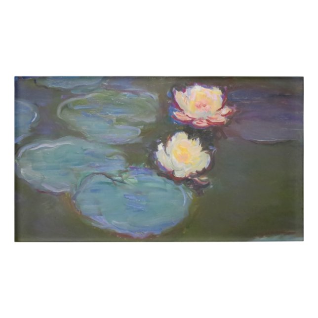 Badge D'identification Monet Water Lys Pond Nénuphars Peinture (Devant)