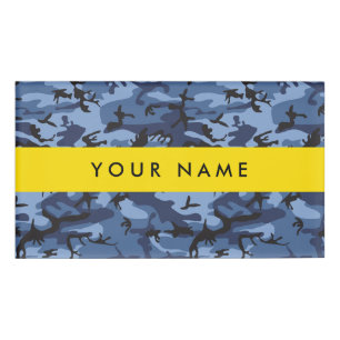 Badge D'identification Motif camouflage bleu marine Personnalisez votre n