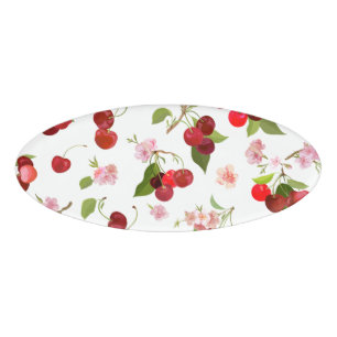 Badge D'identification Motif Cerise 1