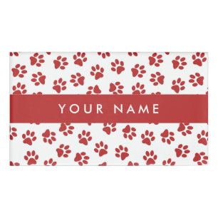 Badge D'identification Motif de pattes, Pattes de chien, Pattes de chat, 