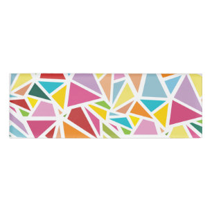 Badge D'identification Motif de triangles colorés
