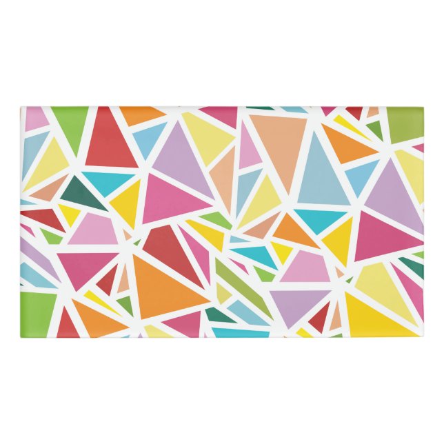 Badge D'identification Motif triangles colorés (Devant)