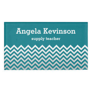 Badge D'identification Motif ZIGZAG - dégradés gris + votre dossier.