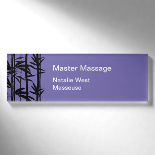 Badge D'identification Mots clés Nom de l'employé du massothérapeute