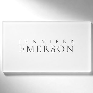 Badge D'identification Noir blanc minimaliste moderne simple