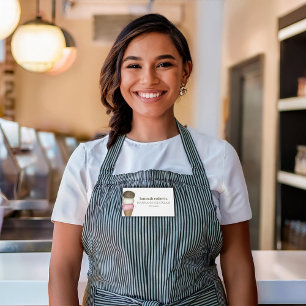 Badge D'identification Nom de l'employé Crème glacée personnalisée