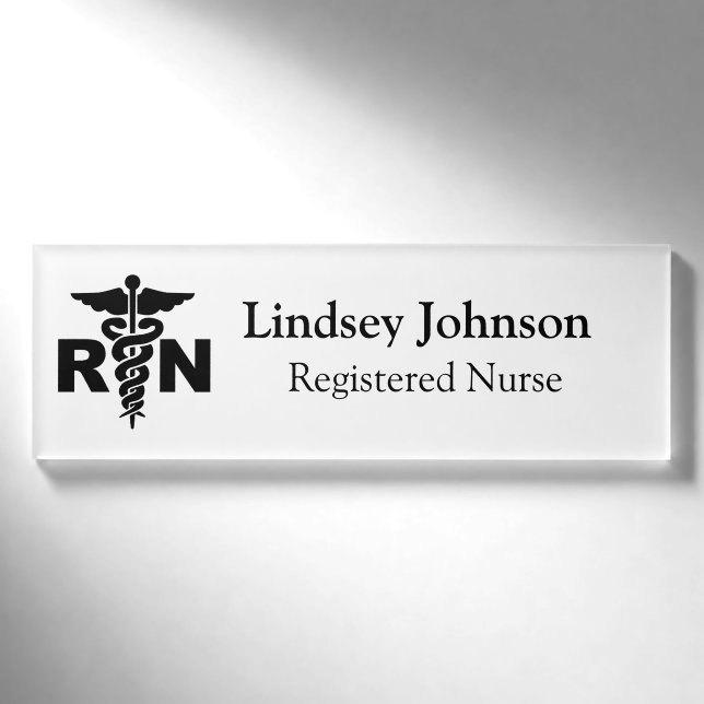 Badge D'identification Nom et poste de l'infirmière autorisée (Devant)
