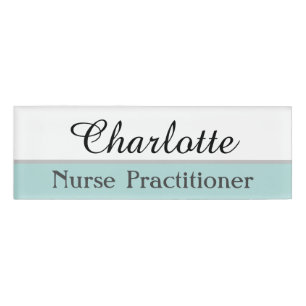 Badge D'identification Nom et titre de l'employé sur Turquoise
