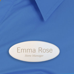 Badge D'identification Nom magnétique du personnel de l'employé simple Ba