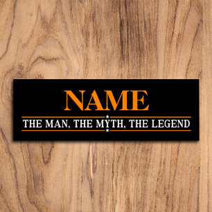 Badge D'identification Nom Personnalisé L'Homme Le Mythe La Légende