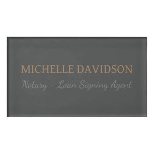 Badge D'identification Notaire minimaliste moderne professionnel
