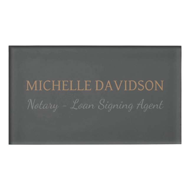 Badge D'identification Notaire minimaliste moderne professionnel (Devant)