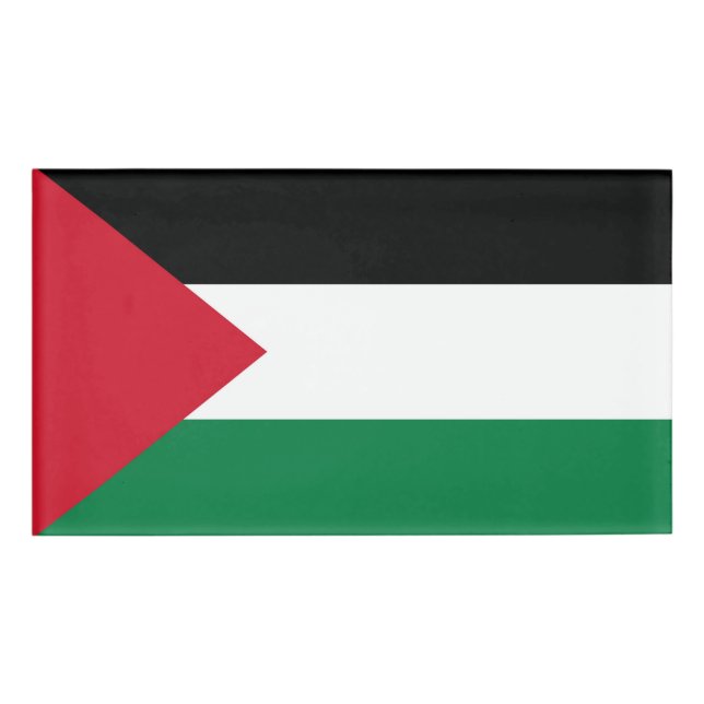 Badge D'identification officiellement le drapeau de l'État de Palestine (Devant)