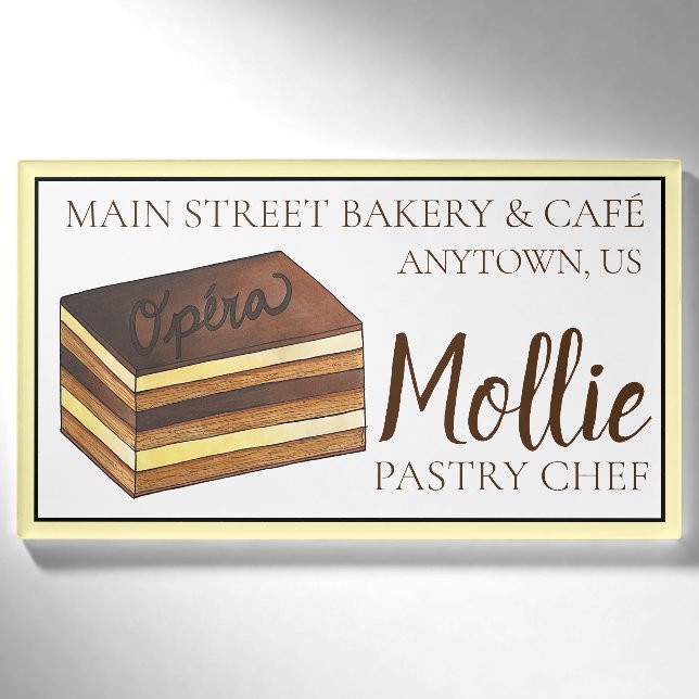 Badge D'identification Opéra pâtisserie pâtisserie pâtisserie pâtisserie  (Devant)