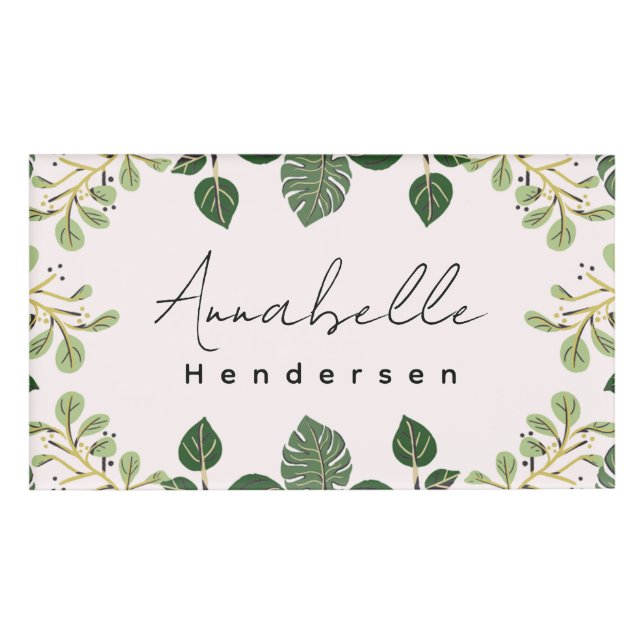 Badge D'identification Opulence Florale L'Elegante (Devant)