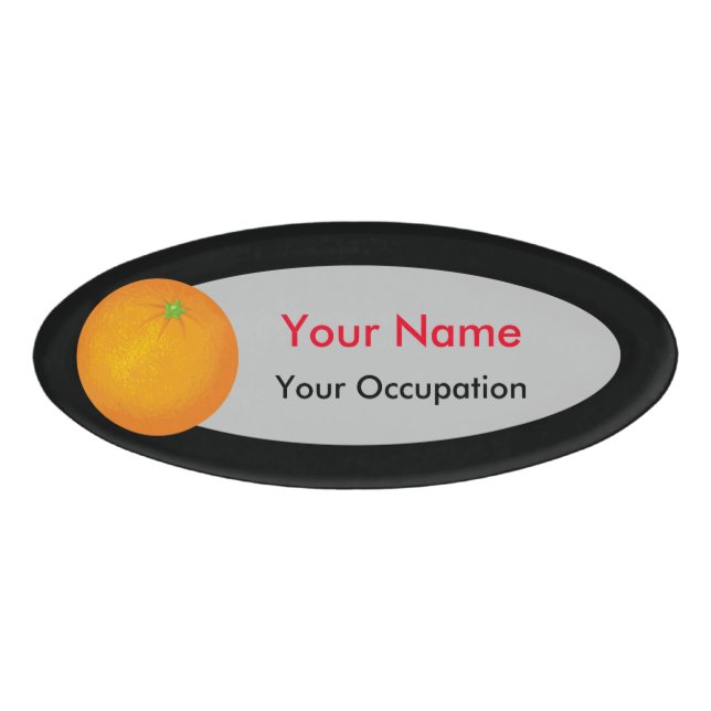 Badge D'identification Orange (Devant)