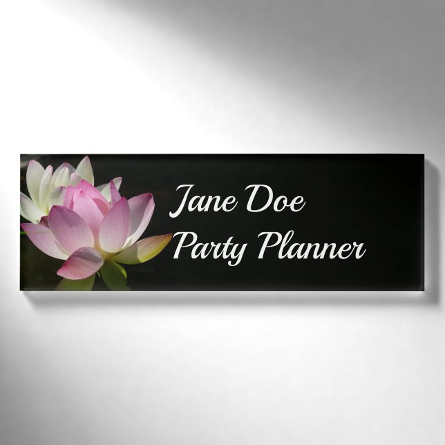 Badge D'identification Paire de fleurs de Lotus II (Devant)