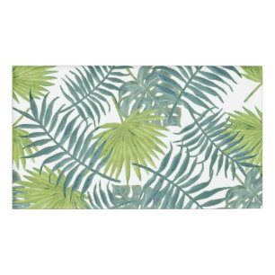 Badge D'identification Palm Tree Fronds Peinture hawaïenne