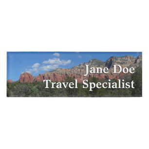 Badge D'identification Panorama des rochers rouges à Sedona Arizona