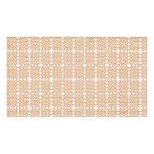 Badge D'identification papier peint orange et blanc au design floral