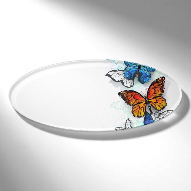 Badge D'identification Papillons volants Morpho et Monarch (Devant)
