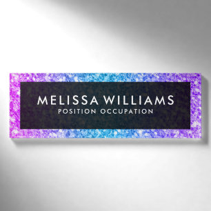 Badge D'identification Parties scintillant Multicolore Faux