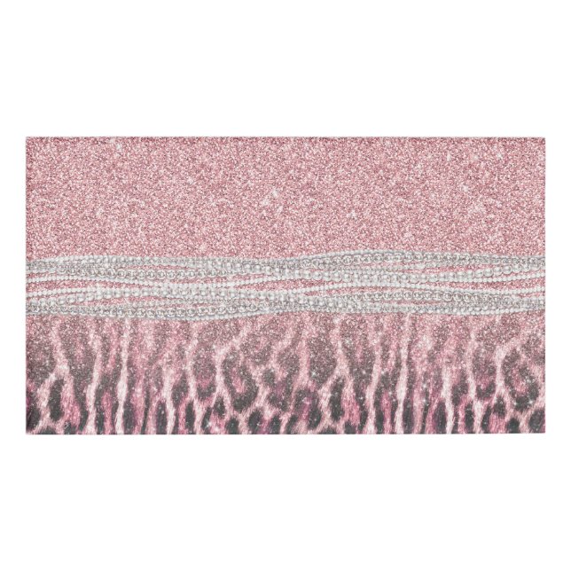 Badge D'identification Parties scintillant poster de animal Chic Girly Ro (Devant)