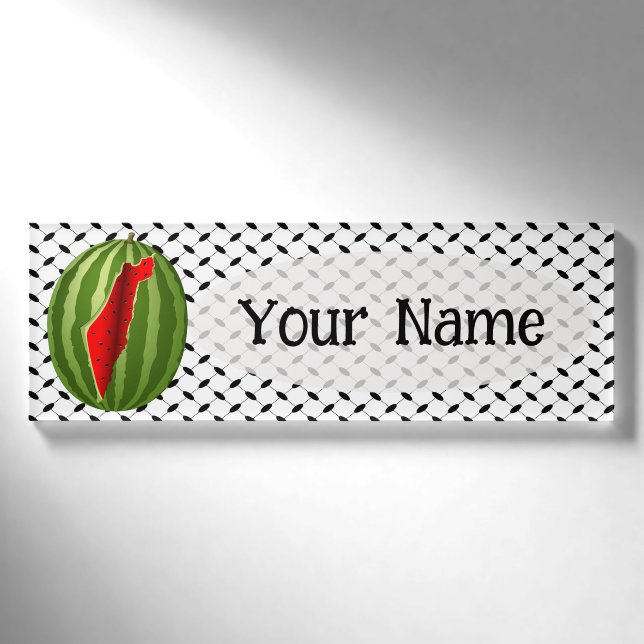 Badge D'identification Pastèque Palestine - Slice (Devant)