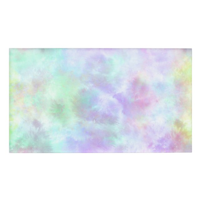 Badge D'identification Peinture d'aquarelle Pastel Rainbow Cravate-Dye (Devant)