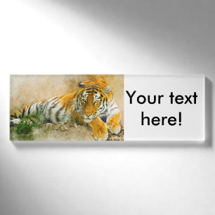 Badge D'identification Peinture sur tigre