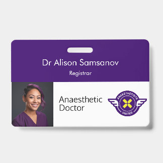 Badge d'identification personnalisable avec photo