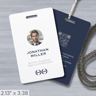 Badge d'identification personnalisé avec code QR e