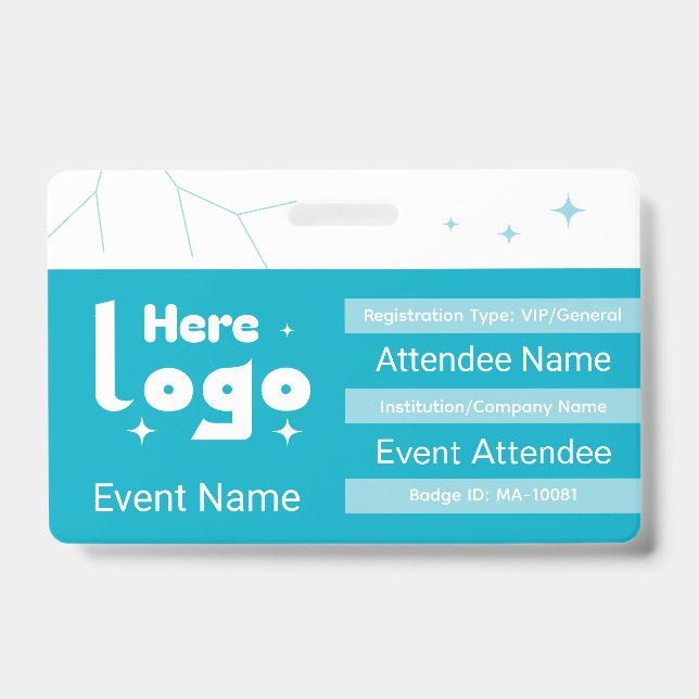 Badge d'identification personnalisé avec code QR e (Avant)