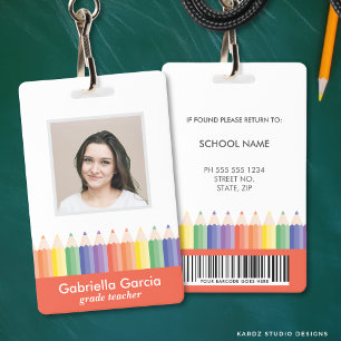 Badge d'identification personnalisé et coloré pour