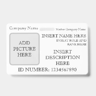 Badge d'identification personnalisé horizontal