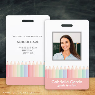 Badge d'identification personnalisé pour enseignan