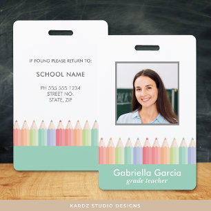 Badge d'identification personnalisé pour enseignan