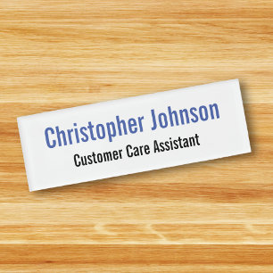 Badge D'identification Personnalisé Professionnel Simple Magnétique