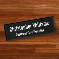 Personnalisé Professionnel Simple Noir Magnétique