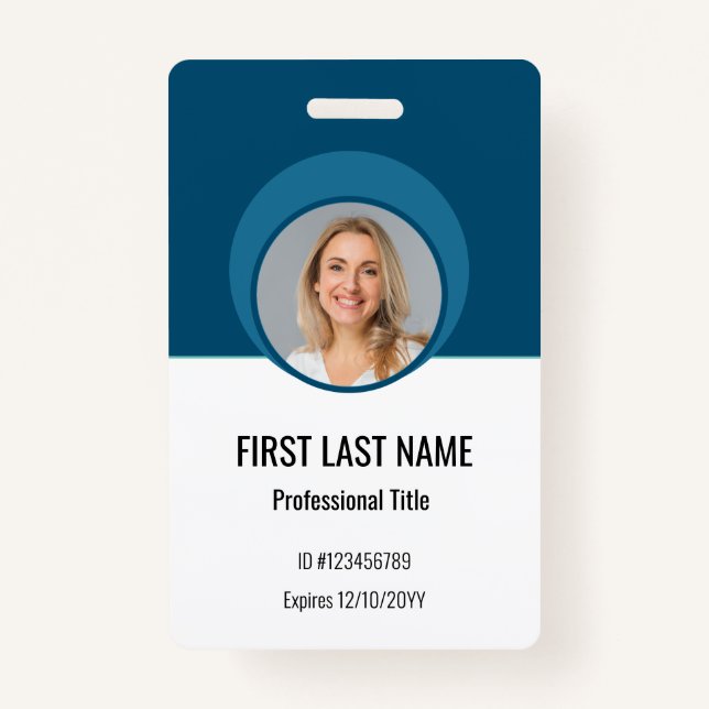 Badge d'identification personnalisée de l'employé  (Devant)