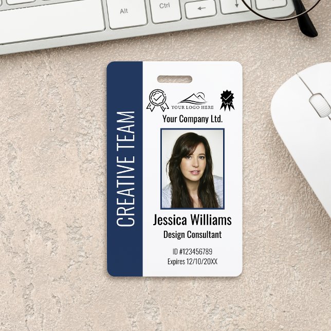 Badge d'identification personnalisée de l'employé  (Créateur téléchargé)