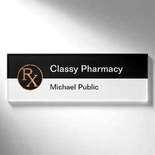 Badge D'identification Personnel chic de pharmacie
