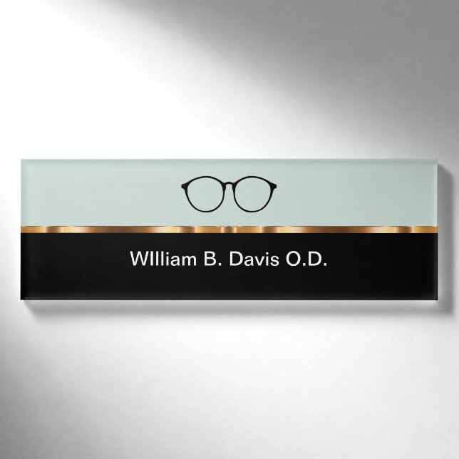 Badge D'identification Personnel de bureau de l'Optométriste classique (Devant)