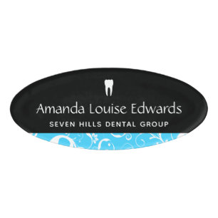 Badge D'identification Personnel du service dentaire Pro Damask