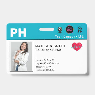 Badge d'identification photo de l'employé Médicale