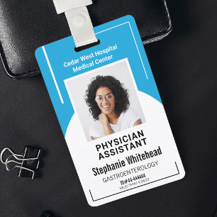 Badge d'identification photo de personnel médical