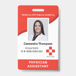 Badge d'identification photo personnalisé avec log