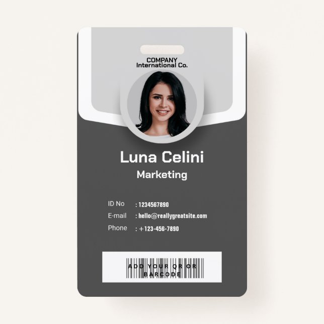 Badge d'identification photo professionnelle - Per (Devant)