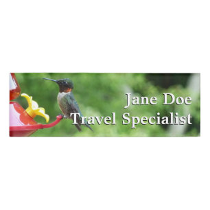 Badge D'identification Photographie d'oiseau Colibri à gorge rubis